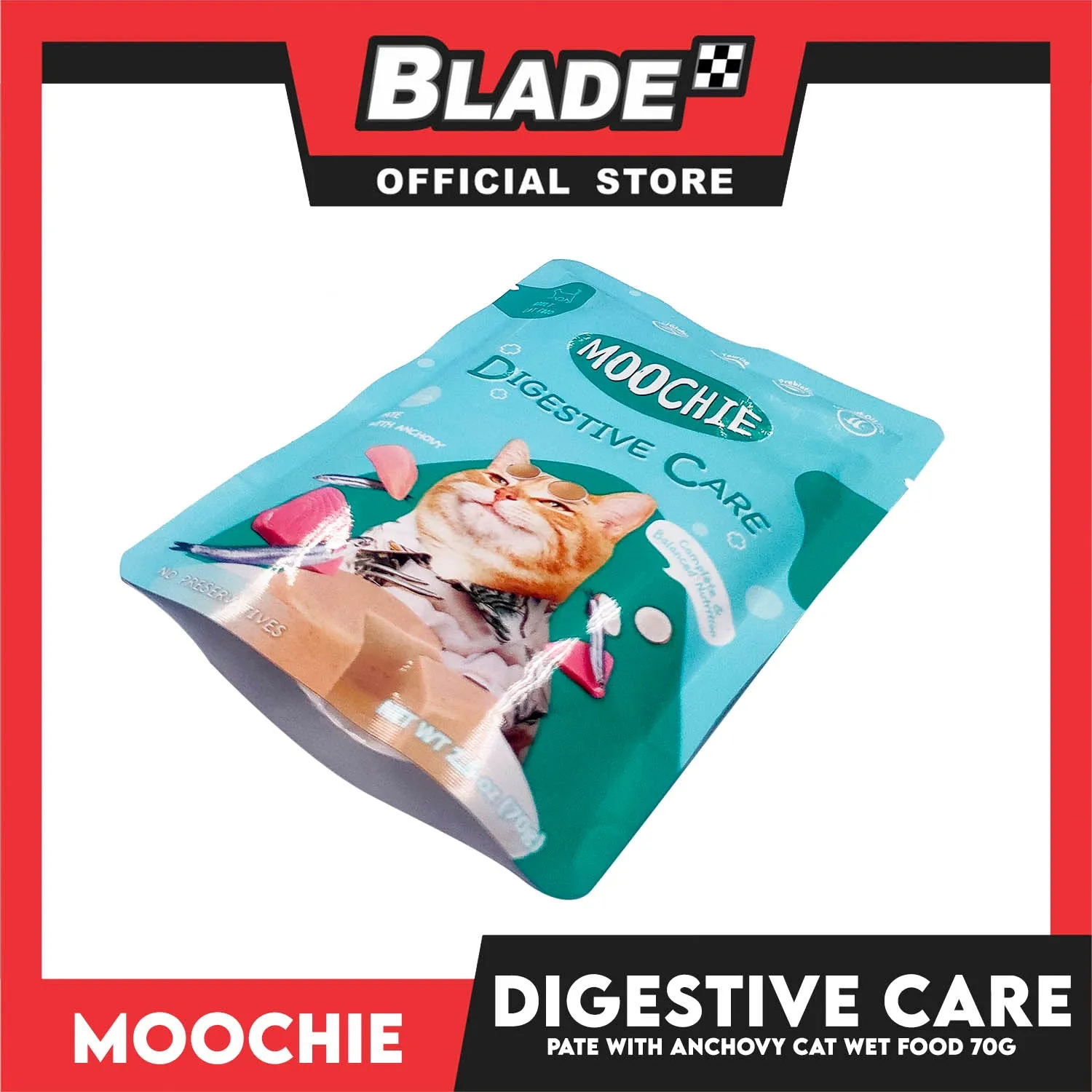 Moochie Digestive Care Adult Cat Wet Food (Pate with Anchovy) 70g