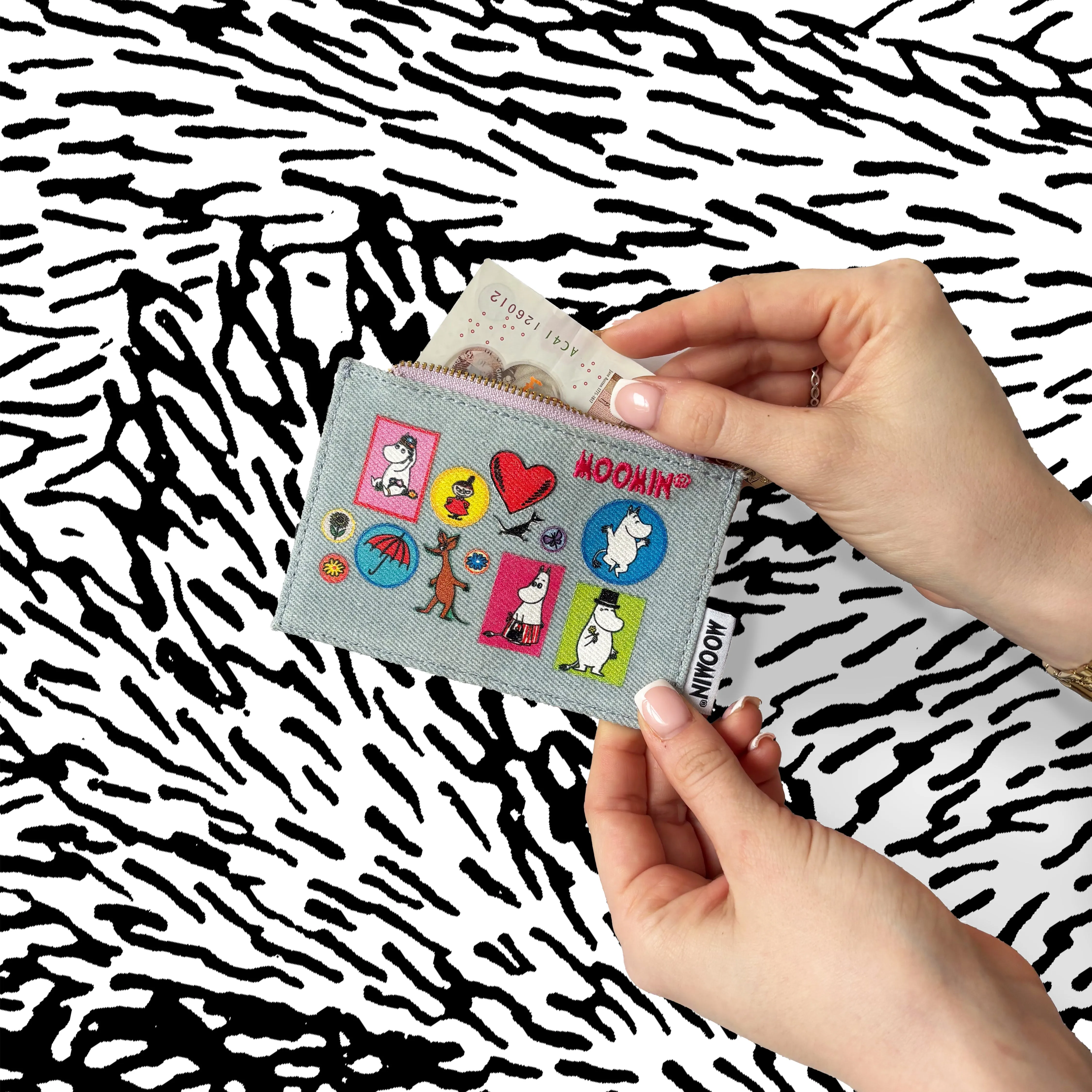 Moomin Denim Zip Purse