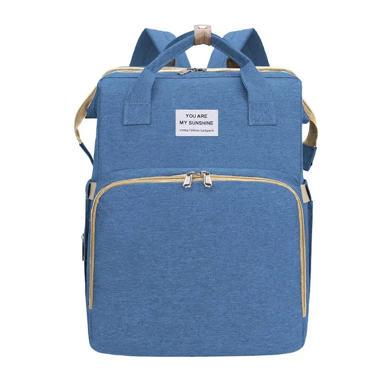 Mother Baby Leather Travel Backpack