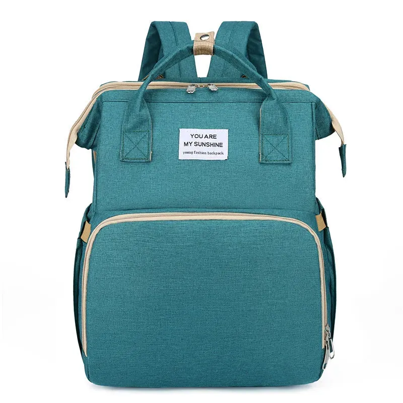 Mother Baby Leather Travel Backpack