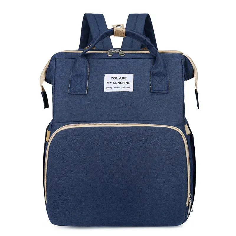 Mother Baby Leather Travel Backpack