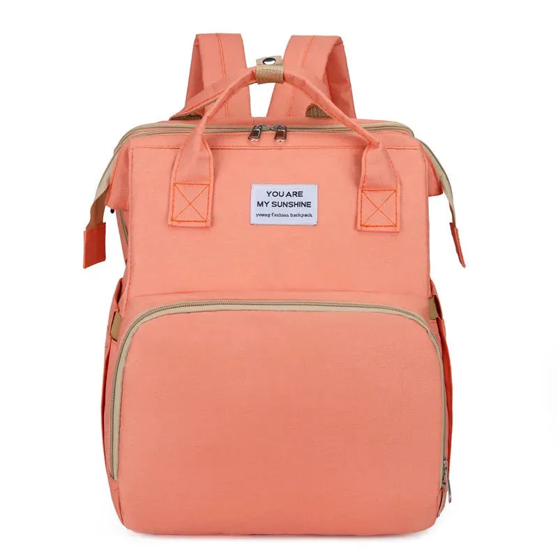 Mother Baby Leather Travel Backpack