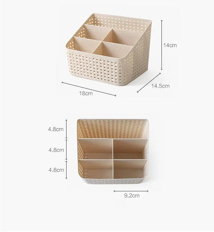 Multi-grid plastic box cosmetic case
