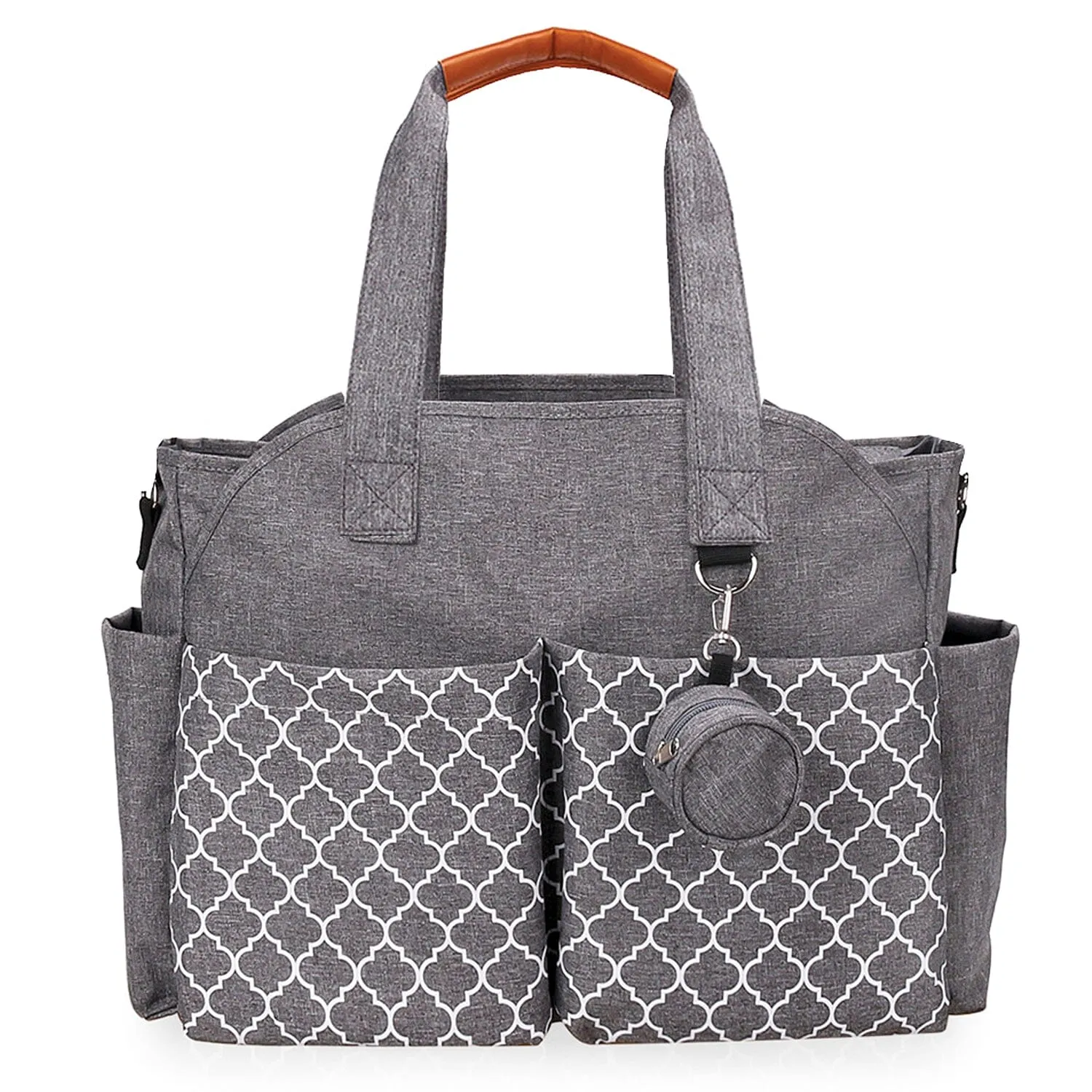 Multifunctional Diaper Changing Tote Bag with Adjustable Messenger Strap