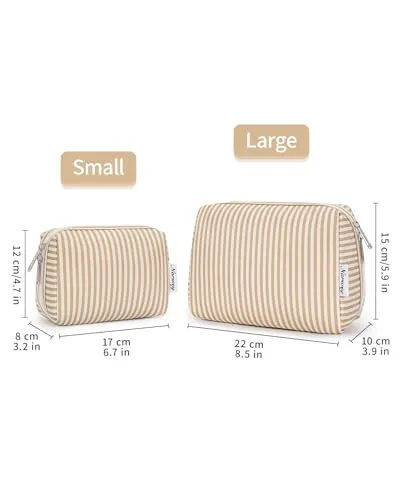 Narwey Cute Makeup Bag Travel Cosmetic Bag Organizer Toiletry Bag Make Up Bags with Compartments for Women Girls (Large, Flamingo)