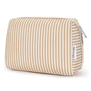 Narwey Cute Makeup Bag Travel Cosmetic Bag Organizer Toiletry Bag Make Up Bags with Compartments for Women Girls (Large, Flamingo)