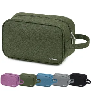 Narwey Travel Toiletry Bag for Women Traveling Dopp Kit Men Travel Bag for Toiletries Cosmetic Bag Makeup Bag Medicine Bag for Traveling (Army Green)