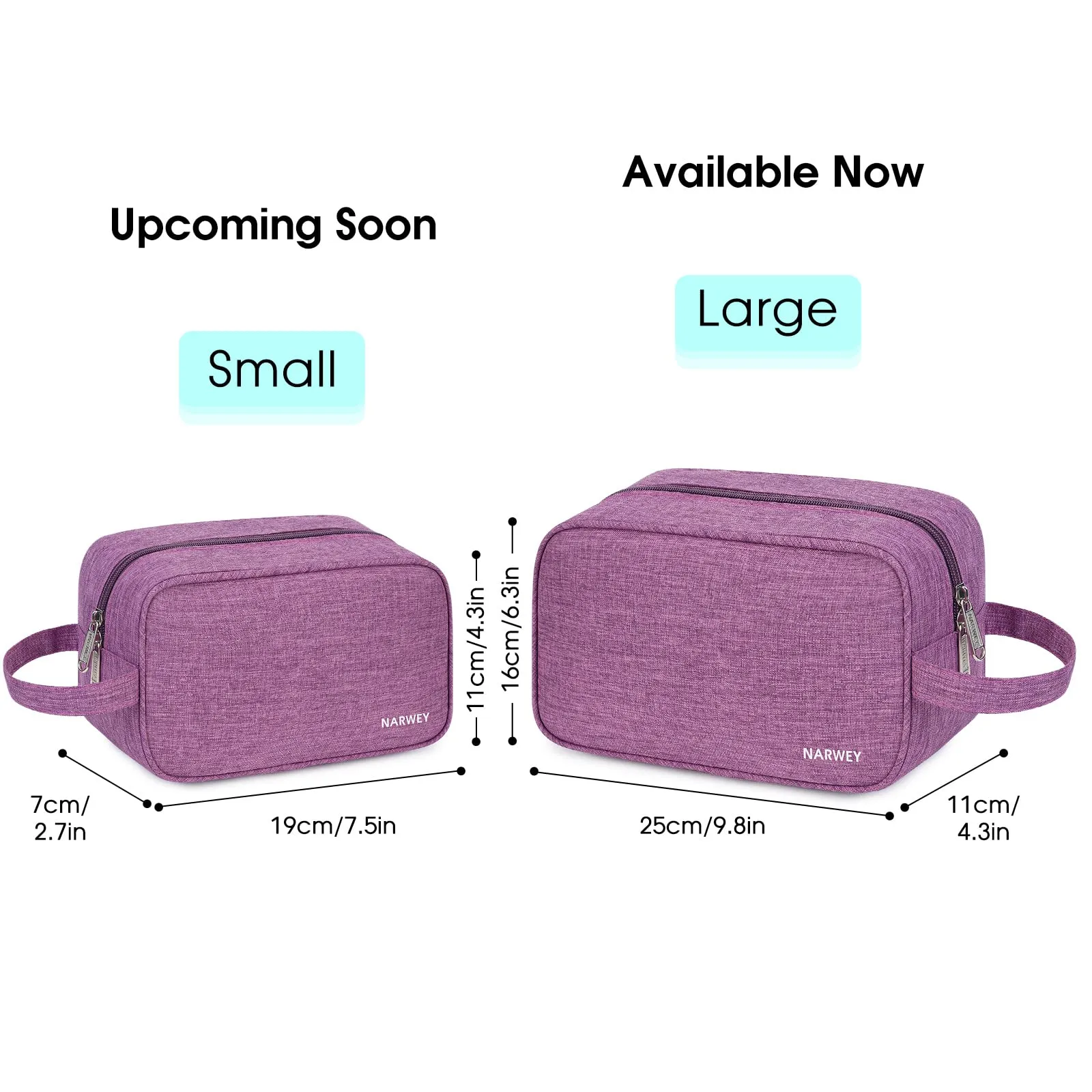 Narwey Travel Toiletry Bag for Women Traveling Dopp Kit Travel Bag for Toiletries Cosmetic Bag Makeup Bag Medicine Bag for Traveling (Dark Purple)