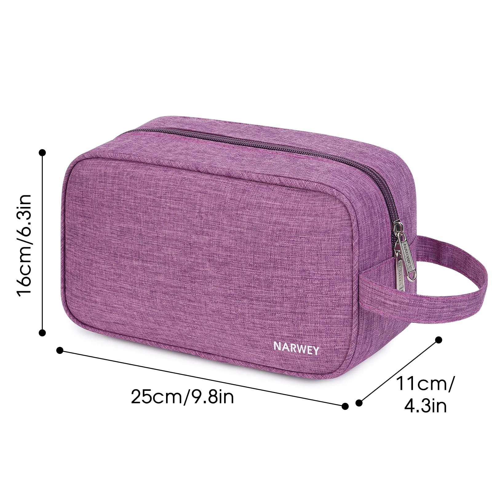 Narwey Travel Toiletry Bag for Women Traveling Dopp Kit Travel Bag for Toiletries Cosmetic Bag Makeup Bag Medicine Bag for Traveling (Dark Purple)