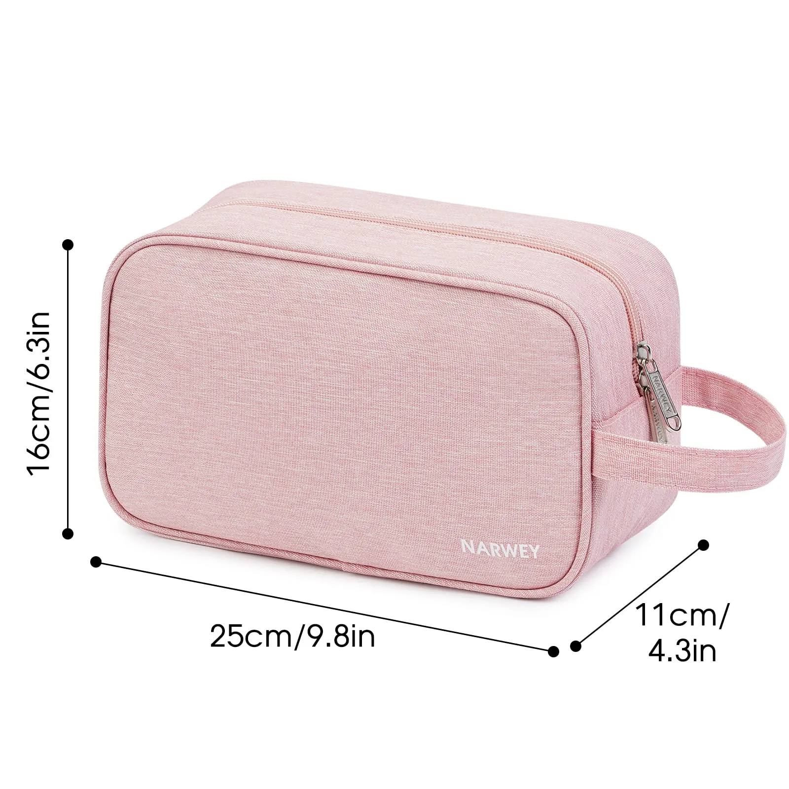 Narwey Travel Toiletry Bag for Women Traveling Dopp Kit Travel Bag for Toiletries Cosmetic Bag Makeup Bag Medicine Bag for Traveling (Pink)
