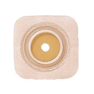 Natura® Stomahesive® Skin Barrier, 4" x 4" (10cm x 10cm) Tan, Cut-to-Fit Stoma Opening 1/2" - 3/4" (13mm - 19mm), Flange 1-1/4" (32mm) - Box of 10