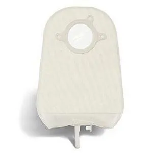 Natura® Two-Piece Urostomy Pouch, Flange 1-3/4" (45mm), Transparent 9" (23cm), Bendable Tap - Box of 10