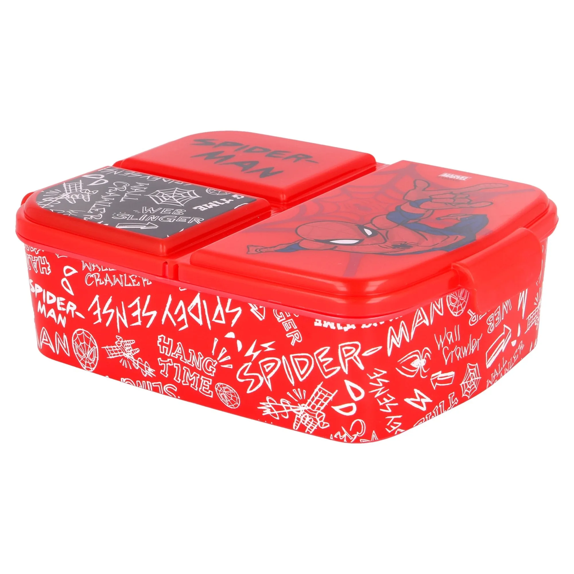 Nestisbox  með þremur hólfum - Spiderman