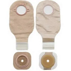 New Image Two-Piece Drainable Ostomy Kit, Cut-to-Fit Stoma up to 1-1/4" (32mm), Flange 1-3/4" (44mm), Non-Sterile,  Lock 'n Roll Closure - Box of 5