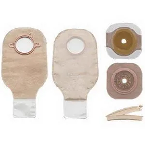 New Image Two-Piece Drainable Ostomy Kit, Cut-to-Fit Stoma up to 2-1/4" (57mm), Flange 2-3/4" (70mm), Sterile,  Clamp Closure - Box of 5