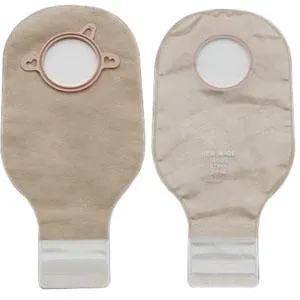 New Image Two-Piece Drainable Pouch, Flange 4" (102mm) Ultra-Clear 12" (30cm) - Box of 10