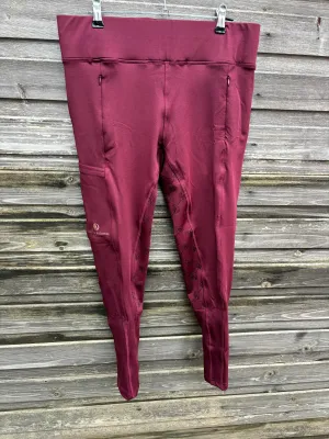 New John Whittaker burgundy riding tights with fill sticky seat ❣️