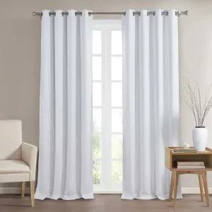 NEW Silk Home Ecologee 2 Winslow Blackout Curtain Panels - White - 52" X 90"
