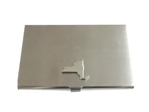 New York State Map Shape Business Card Holder