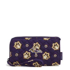 NFL RFID Front Zip Wristlet, Ravens