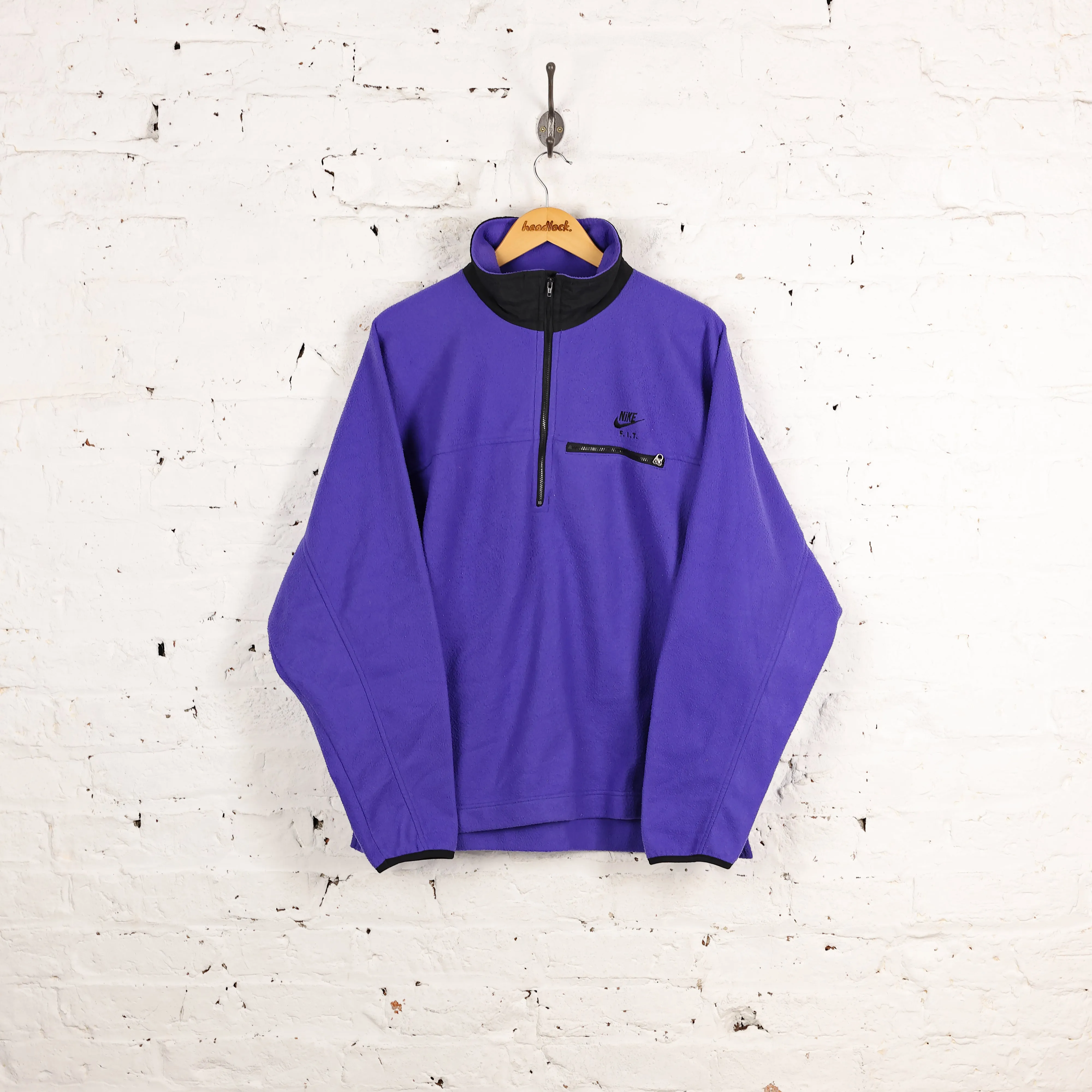 Nike Fit 1/4 Zip 90s Fleece - Purple - L
