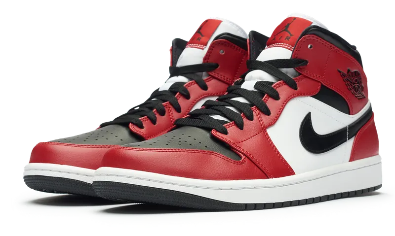 Nike Jordan 1 Mid Chicago Black Toe 2020 (554724-069) Men's Size 7-12