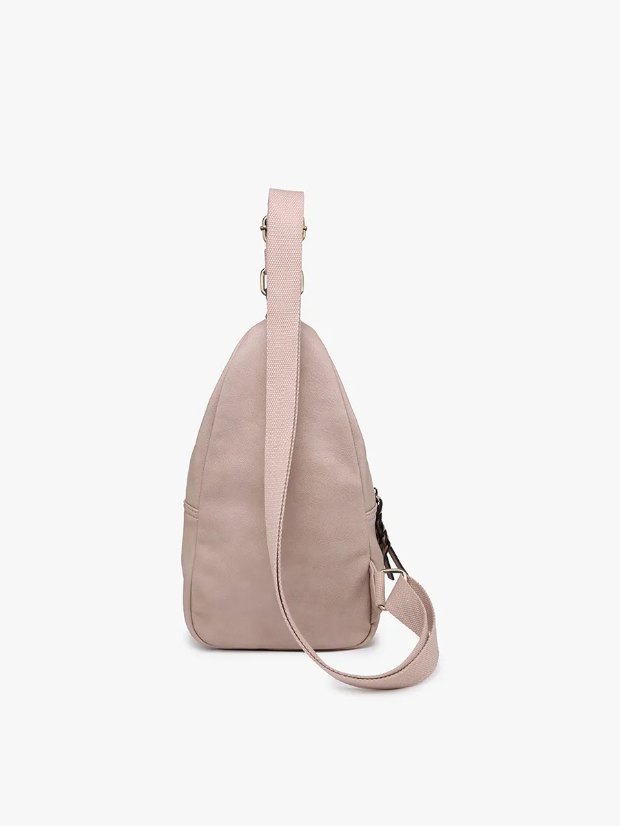 Nikki Dual Compartment Sling Pack Bag: Glacial Blue