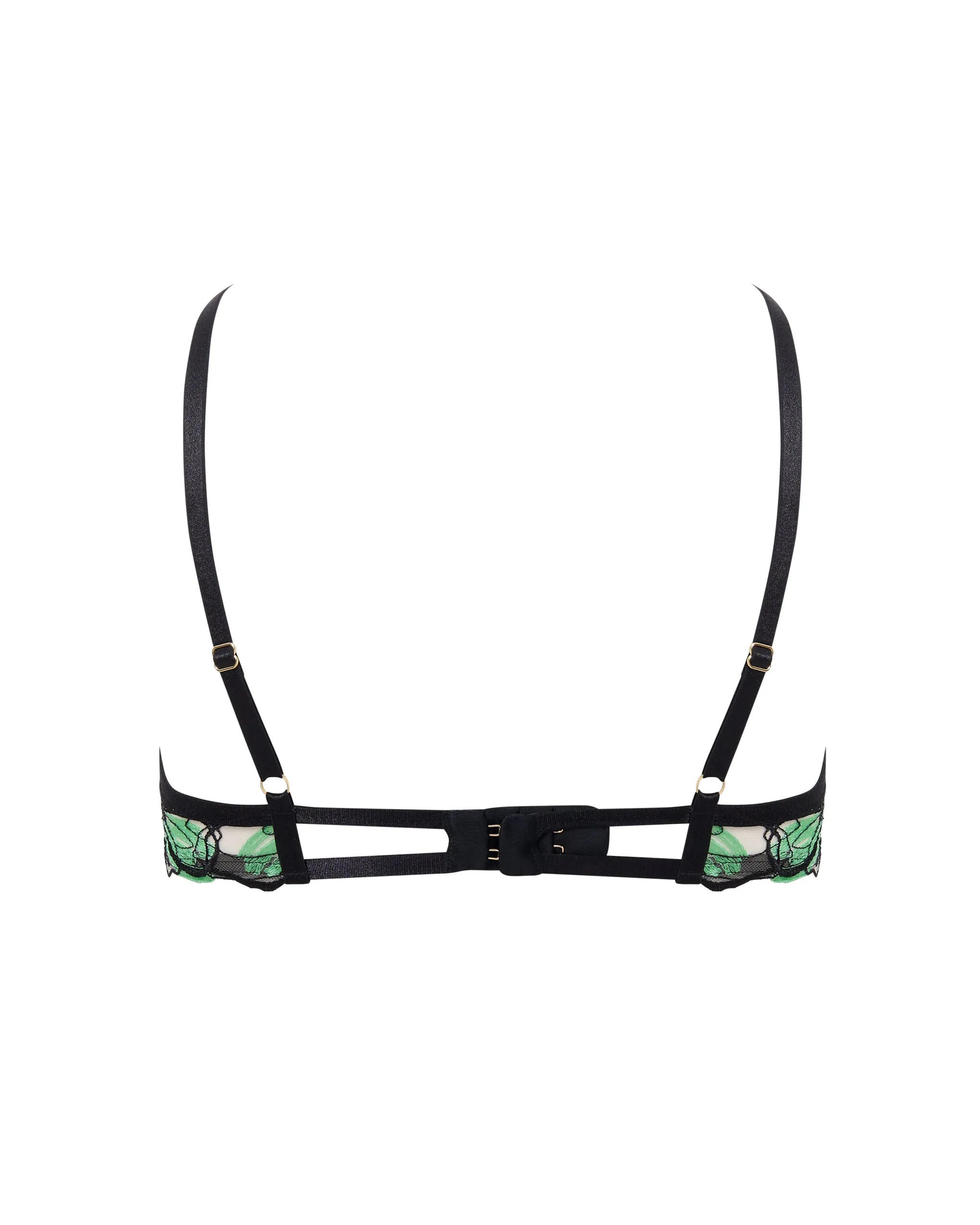 Odette Wired Bra Black/Summer Green