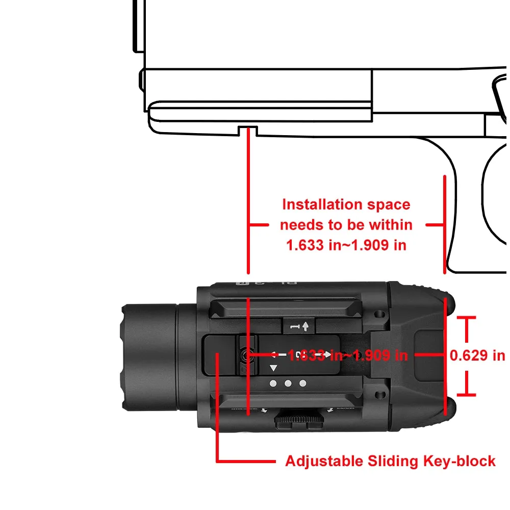 OLIGHT Pistol Flashlight Valkyrie PL-3R 1500 lm - Tan
