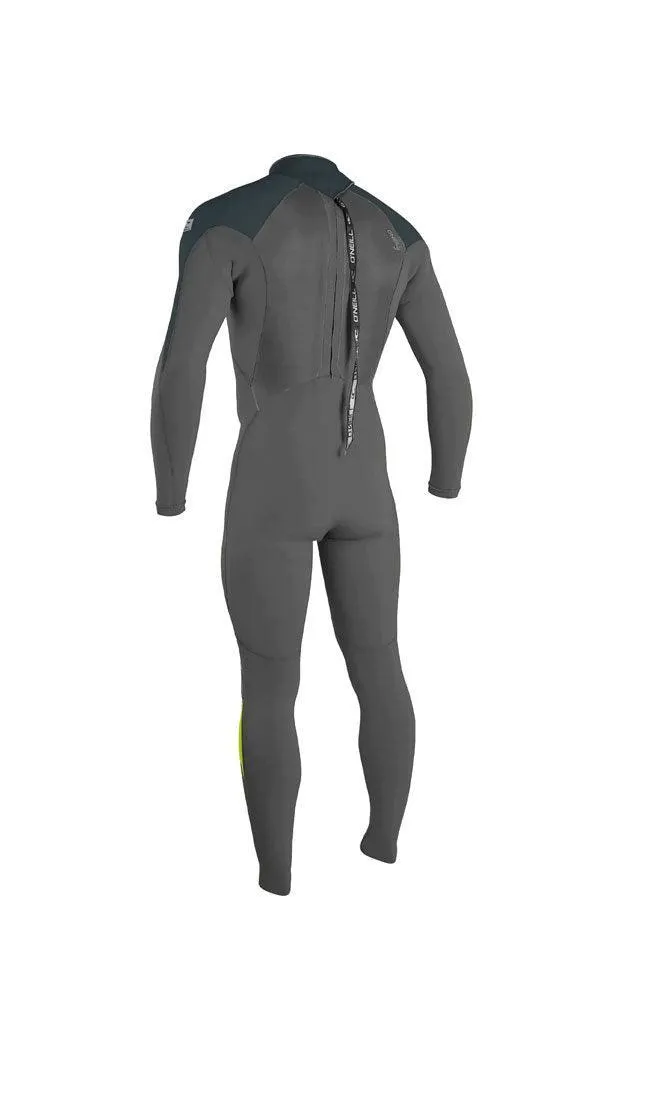 O'Neill Epic 5/4mm Back Zip Mens Black/Gunmetal/DayGlo