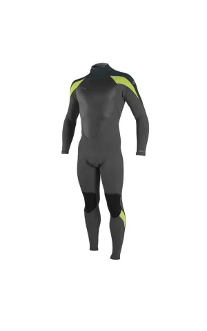 O'Neill Epic 5/4mm Back Zip Mens Black/Gunmetal/DayGlo