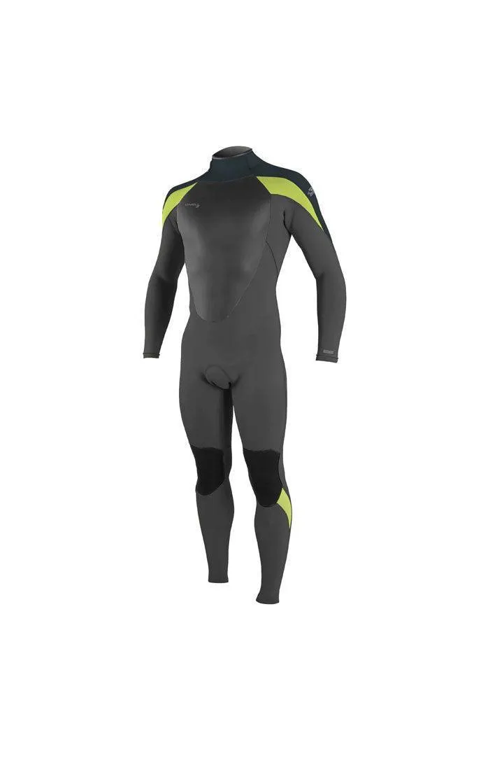 O'Neill Epic 5/4mm Back Zip Mens Black/Gunmetal/DayGlo