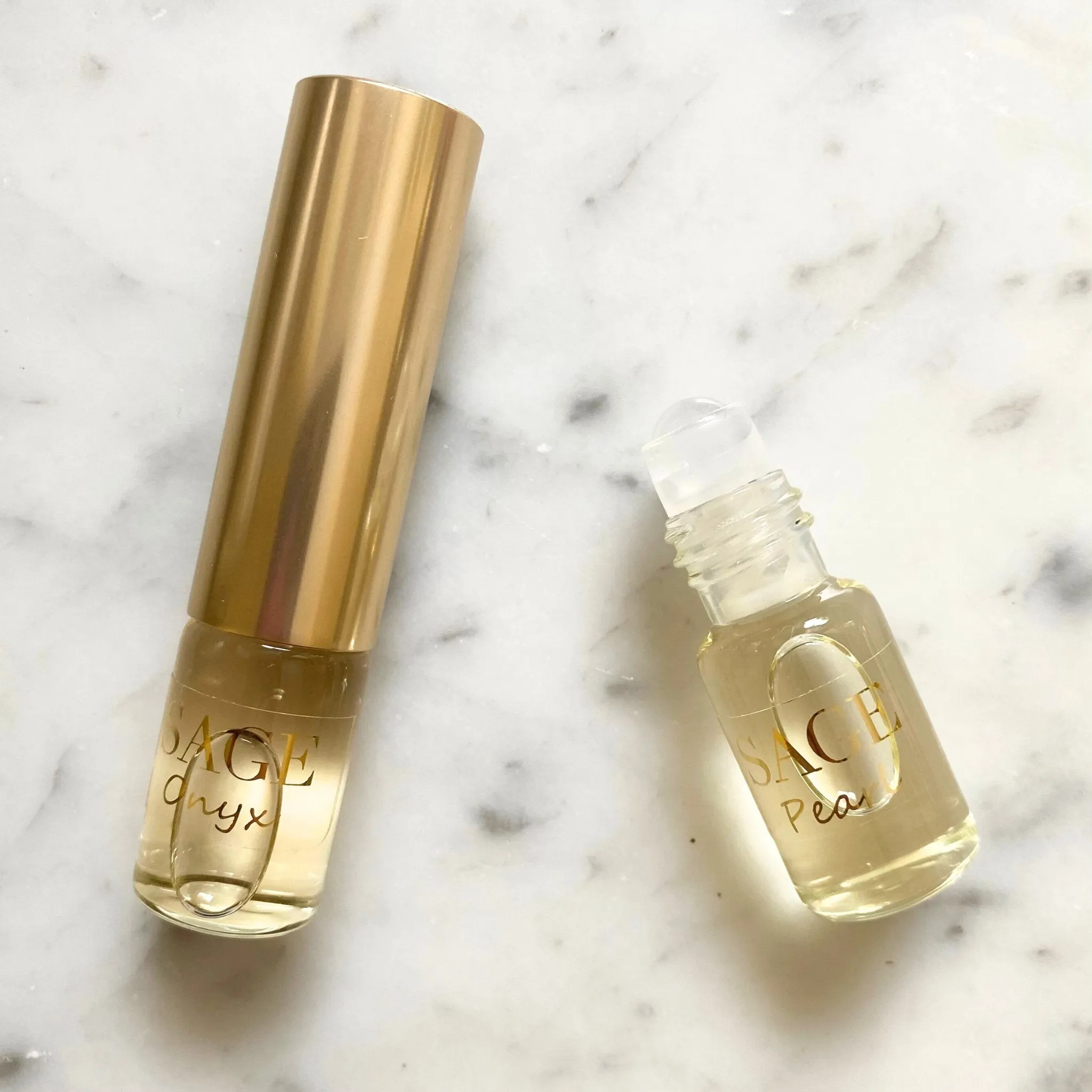 Onyx & Pearl Organic 1/4 oz Eau de Toilette Dual Roll-On by Sage