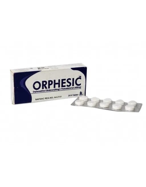 Orphesic Orphenadrine Citrate 10 x 10