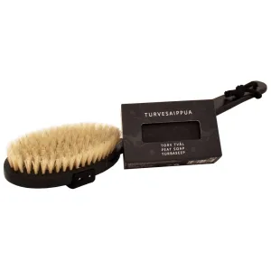 Osmia made in Finland Black bath brush   Peat soap 180 g