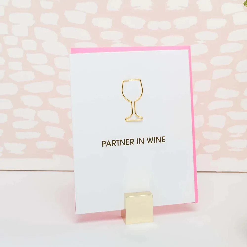Partner In Wine Paper Clip Card