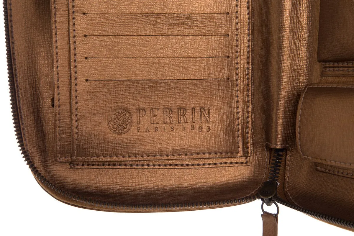 Perrin Bronze Leather Pouch