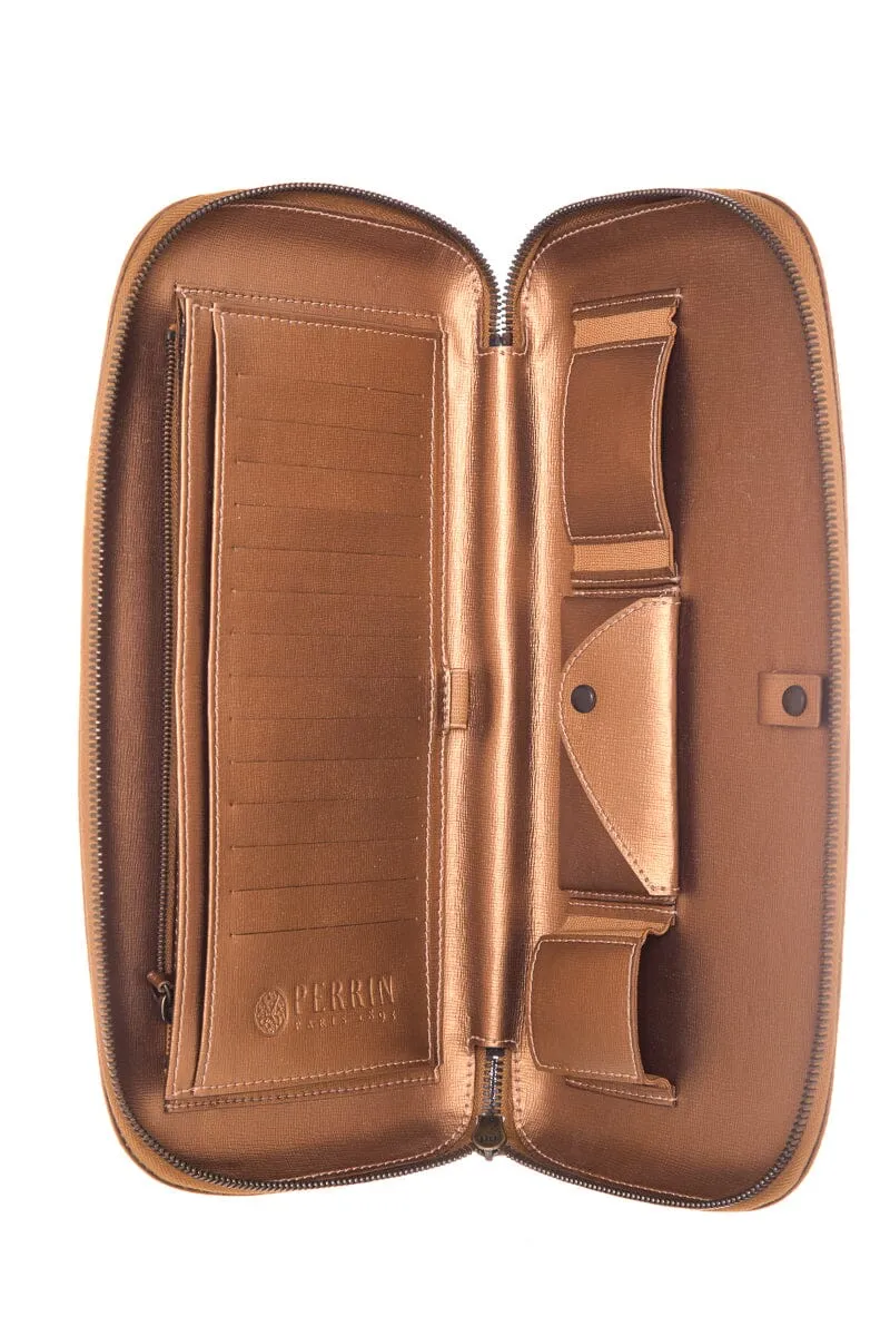 Perrin Bronze Leather Pouch