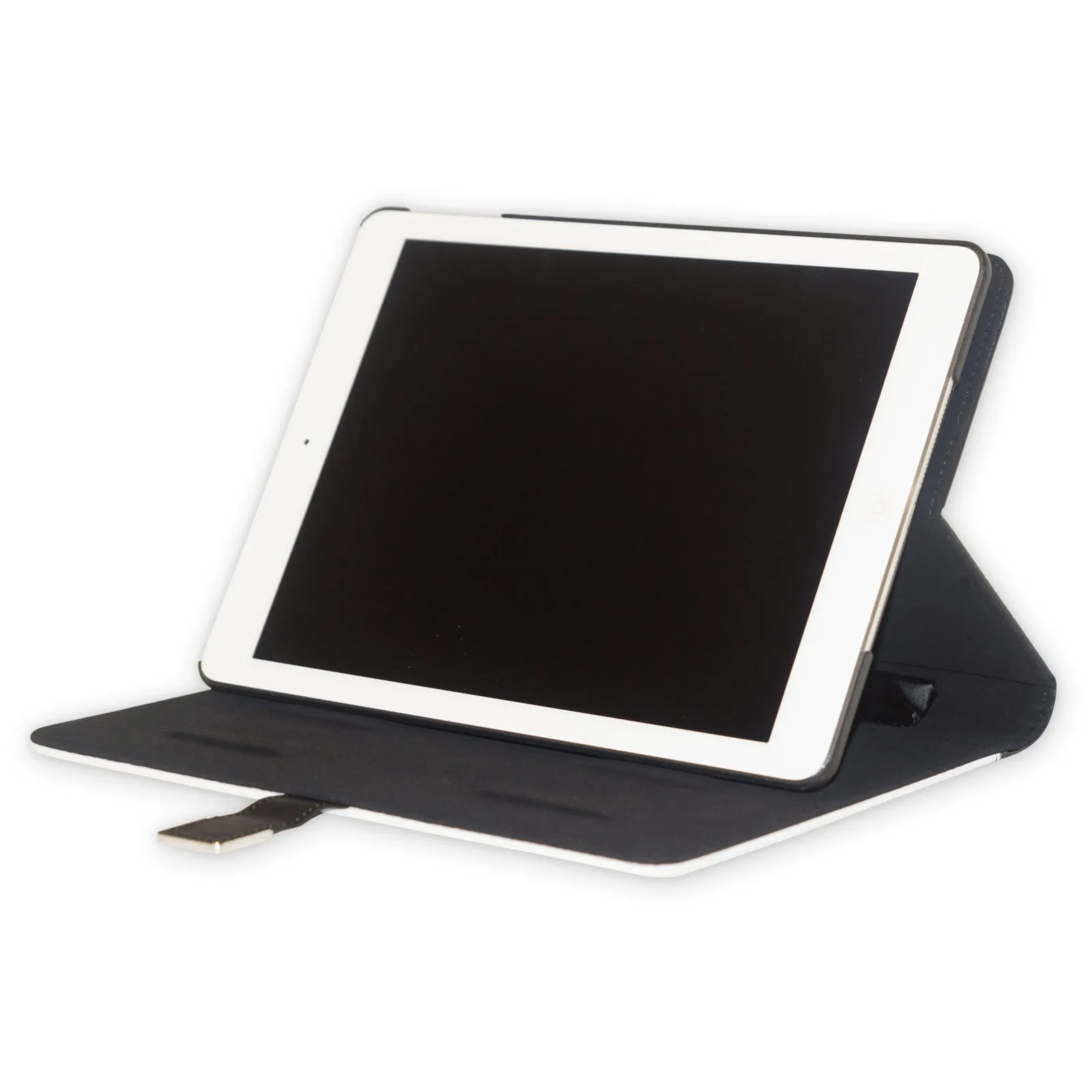 Personalised Leather iPad Case - Pink Multicolour Swirl Marble with Text