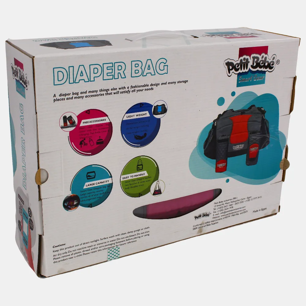 Petit Bebe Smart Gear Diaper Bag – Fuchsia