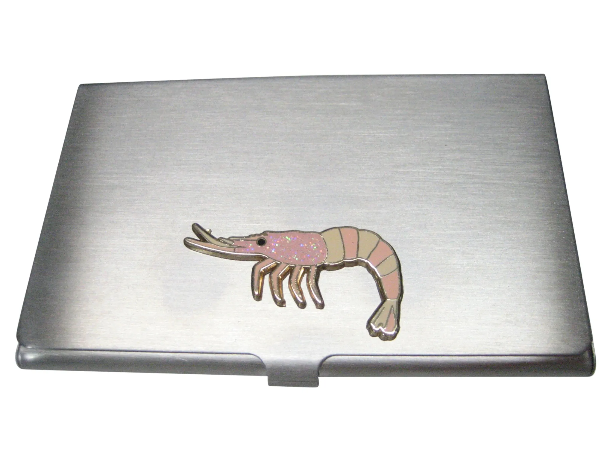 Pink Shrimp Business Card Holder
