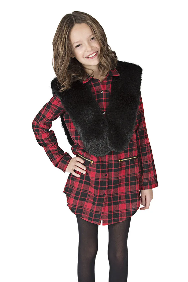 PLAID SHIRTDRESS