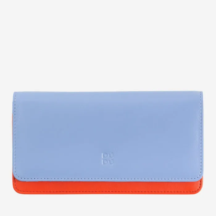 Portafoglio da Donna in Pelle RFID Colorful Canarie Blu Pastello