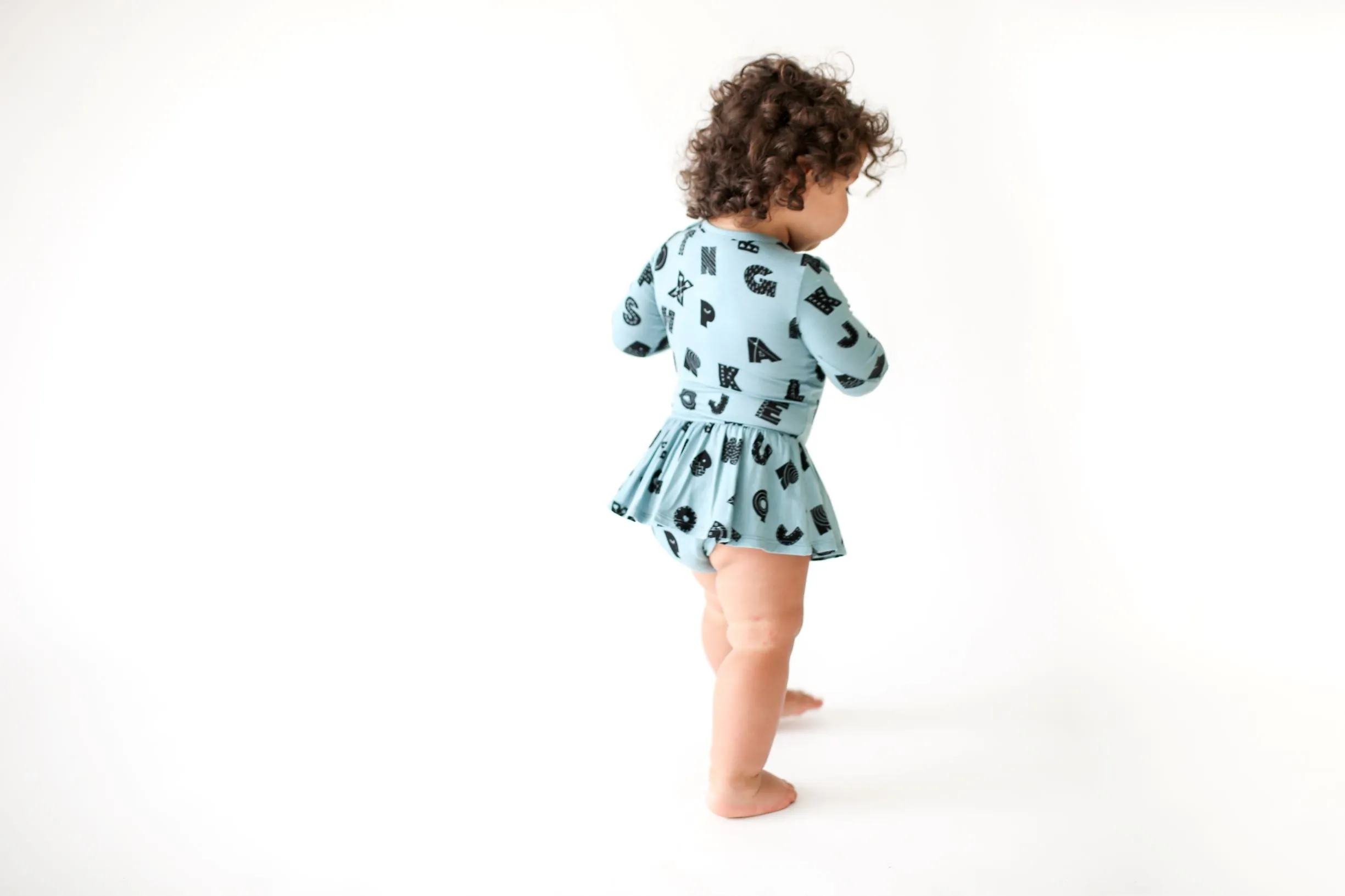 Posh Peanut Alpha L/S Twirl Skirt Bodysuit