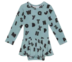 Posh Peanut Alpha L/S Twirl Skirt Bodysuit