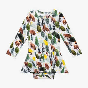 Posh Peanut Archer L/S Basic Twirl Skirt Bodysuit
