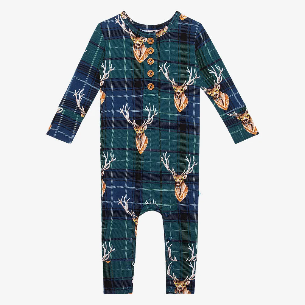 Posh Peanut Beckford  L/S Henley Romper
