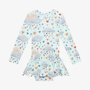 Posh Peanut Briella L/S Basic Twirl Skirt Bodysuit