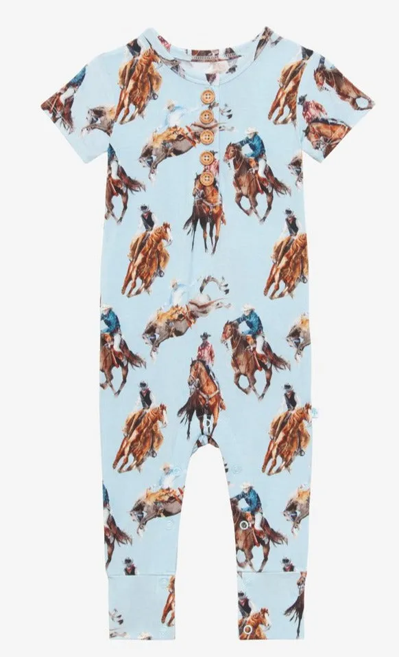 Posh Peanut Brody S/S Henley Romper