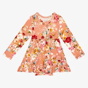 Posh Peanut Celia L/S Ruffled Bodysuit Dress